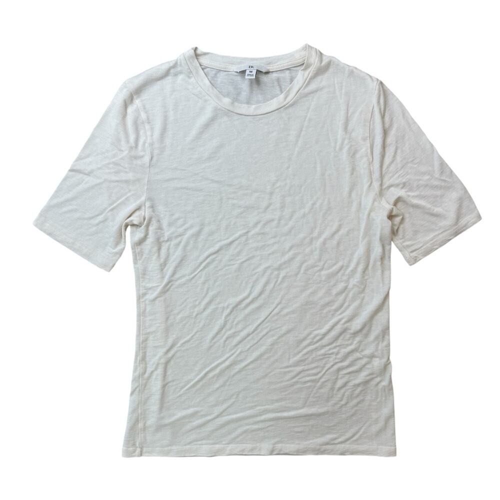 BANANA REPUBLIC Women’s Cream Short Sleeve Crew Neck T-Shirt